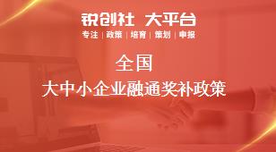 全國大中小企業(yè)融通相關(guān)配套獎補(bǔ)政策